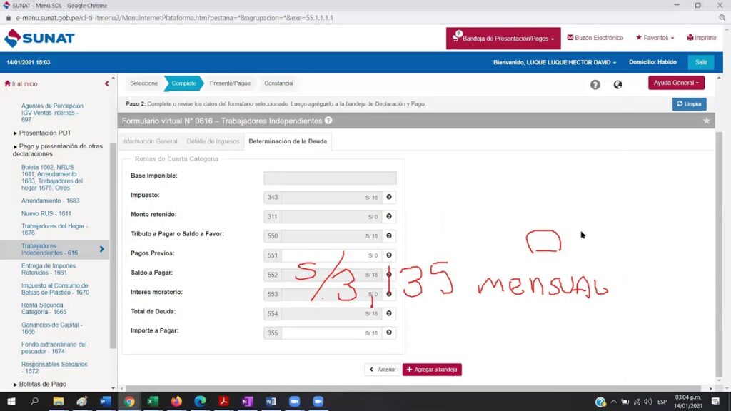 Guía básica para declarar renta de cuarta categoría