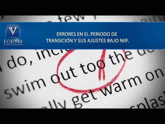 Errores frecuentes en la transición de PCGE a NIIF