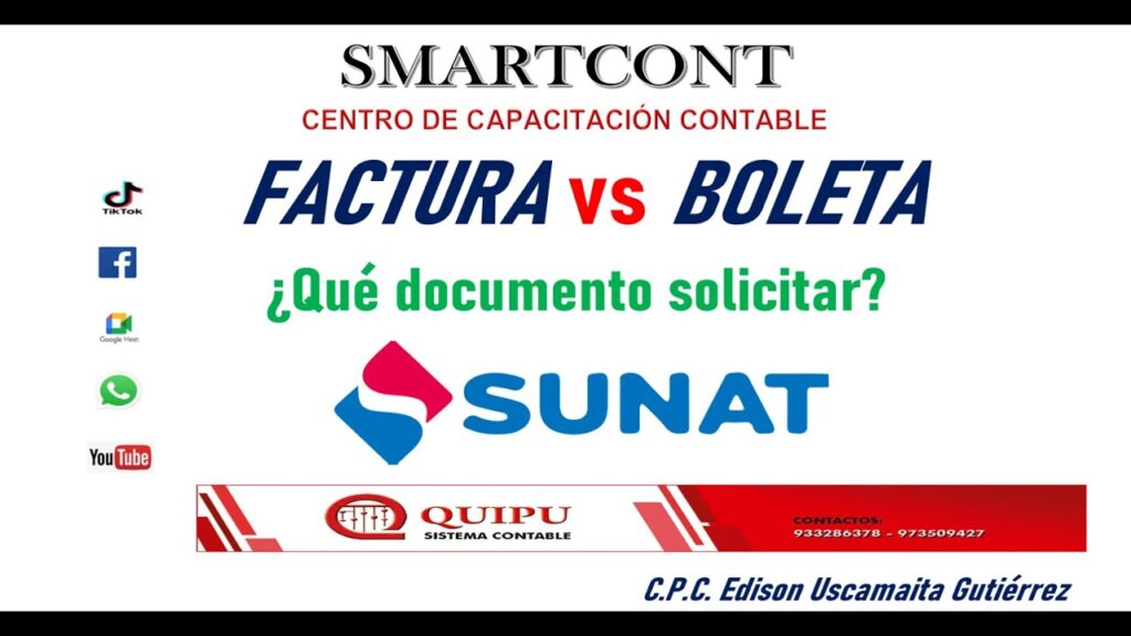 Diferencias entre factura y boleta de venta