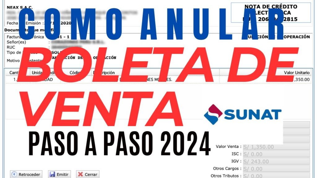 Cómo rectificar una boleta electrónica emitida